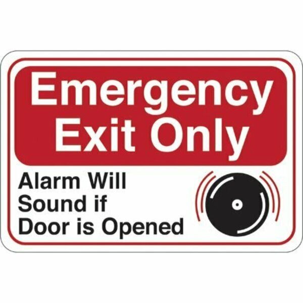 Emergency Exit Only... 6 x 9'' Facility Sign, Bsc Preferred, Mfr#: SN200